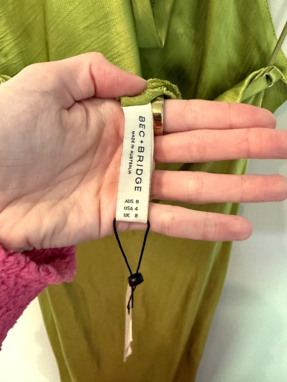 Bec & Bridge Odessa Halter Maxi Dress in Chartreuse Green (NWT) - Picture 6 of 8